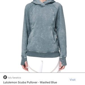Lululemon scuba pullover hoodie Blue Charcoal wash